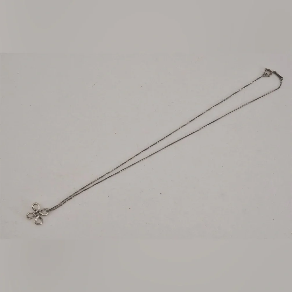 Rare🦄Auth Tiffany Elsa Peretti Silver Knot Pendant Necklace - Picture 9 of 9